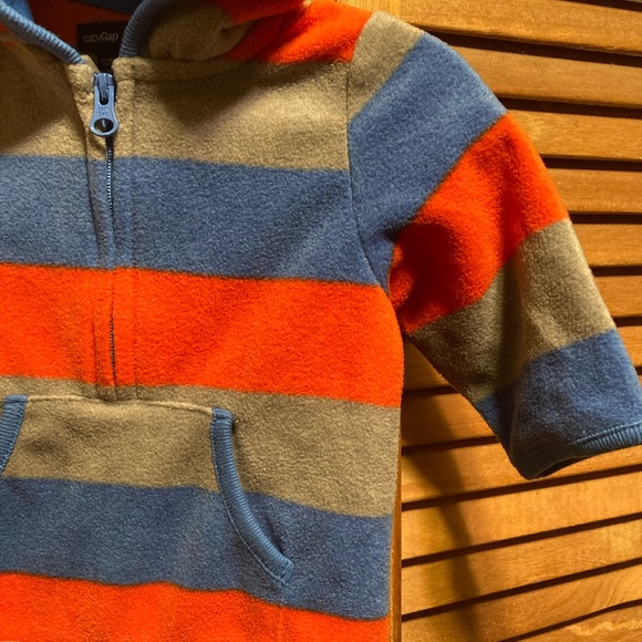 Baby Gap Blue, Red & Grey Striped One Piece - Picture 6 of 12